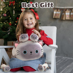SQEQE Siamese Cat Plush set complements kids’ rooms as cute decor and companion
