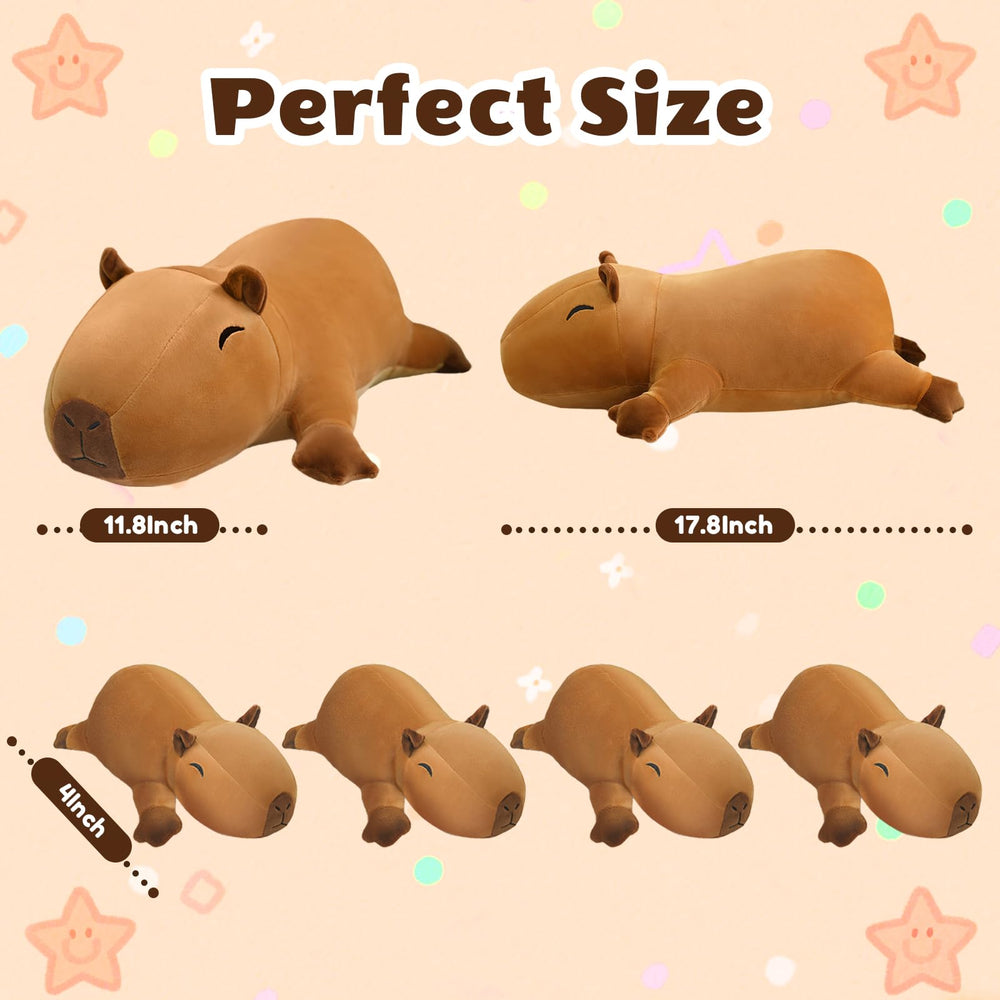 SQEQE soft plush capybara material highlighting high‑quality fabric and care