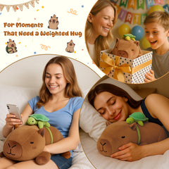 SQEQE turtle backpack on capybara is a cute, functional accessory.