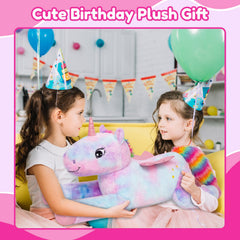 SQEQE unicorn car seat pillow for travel comfort.
