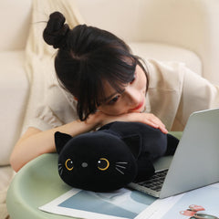 SQEQE weighted black cat plush gift-ready packaging