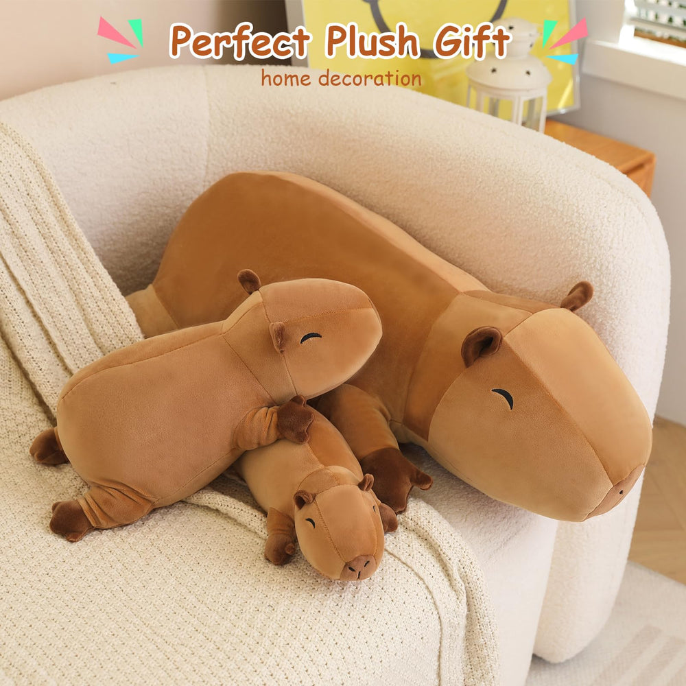 SQEQE weighted capybara plush gift packaging, ready for birthdays and celebrations