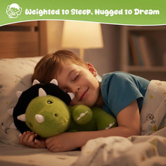 SQEQE weighted Triceratops plush, 60 cm size, ideal as a gift.