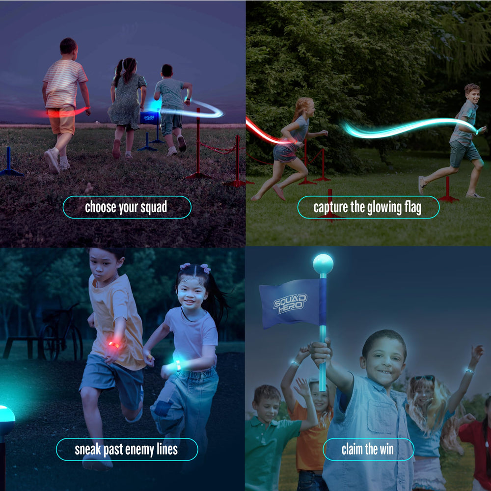 Squad Hero glow bracelet blue pair to distinguish teams