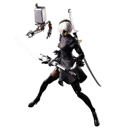 Square Enix NieR Automata 2B Deluxe figure front view for display and collection