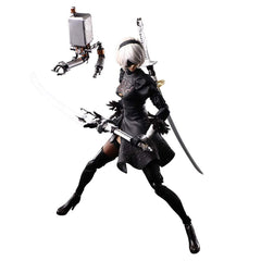 Square Enix NieR Automata 2B Deluxe figure front view for display and collection