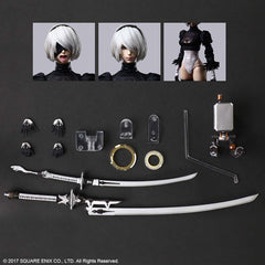 Square Enix NieR Automata 2B Deluxe figure left profile showcases poseability for dynamic displays