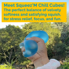 Durable blue cube designed for on-the-go use at work or school.