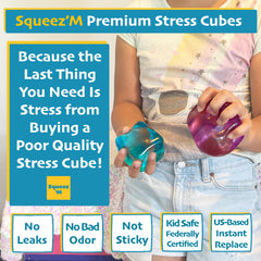 Squeez'M Big Block Cube gel-core detail shows slow-rise resistance.