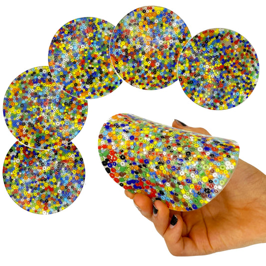 Squeez'M Skin Picking Pad close-up with beads for sensory relief