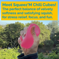 Squeez'M cube pocket-friendly design for stress relief anywhere