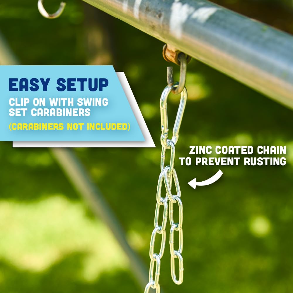 Galvanized hardware for sturdy Squirrel Products swing installation