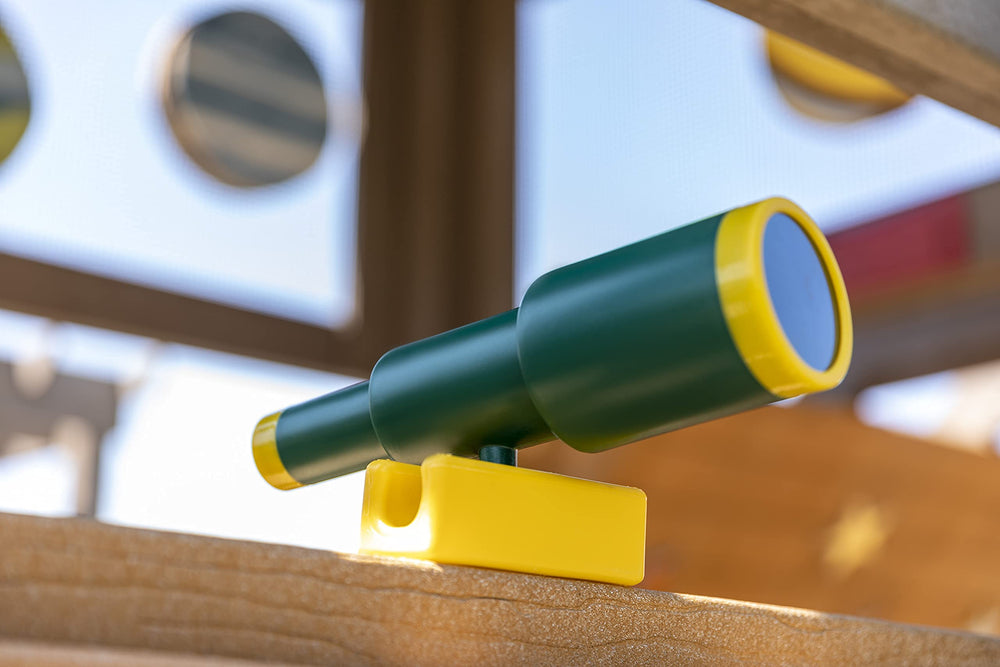 Squirrel Products pirate telescope promotes cooperative play on the playground