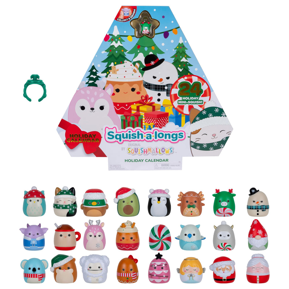 Squish-a-longs Carrigan pink Christmas tree mini-squish portable joy for holidays