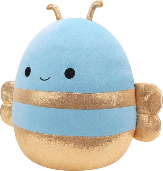 Squishmallows Queen Bee plush from Adopt Me!, ultra-soft 14-inch cuddle buddy for travels.