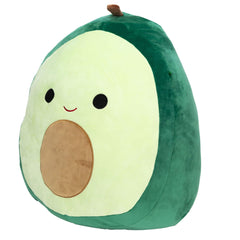 Austin the Avocado plush closeup fabric highlights durable polyester that washes easily