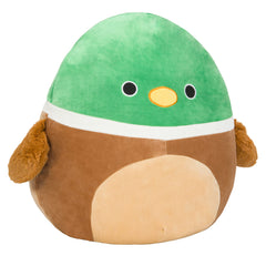 Avery Mallard face detail from Squishmallows showing soft texture