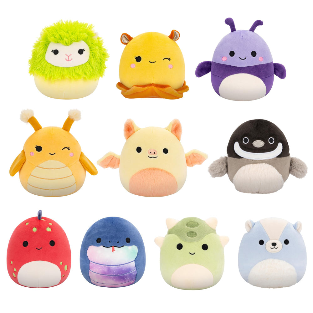 Squishmallows Axel purple beetle plush ready for cuddly adventures.