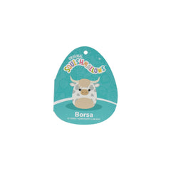 Gift-ready packaging featuring Borsa the Highland Cow plush