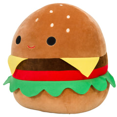 Carl the Cheeseburger side view showing squishy collectible plush