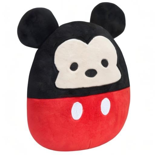 Squishmallows Disney Mickey Mouse 8in pillow for travel.