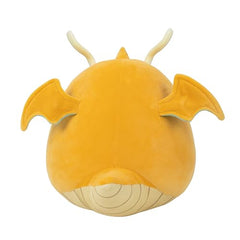 Dragonite 10in plush on flight, soft travel buddy by Squishmallows.