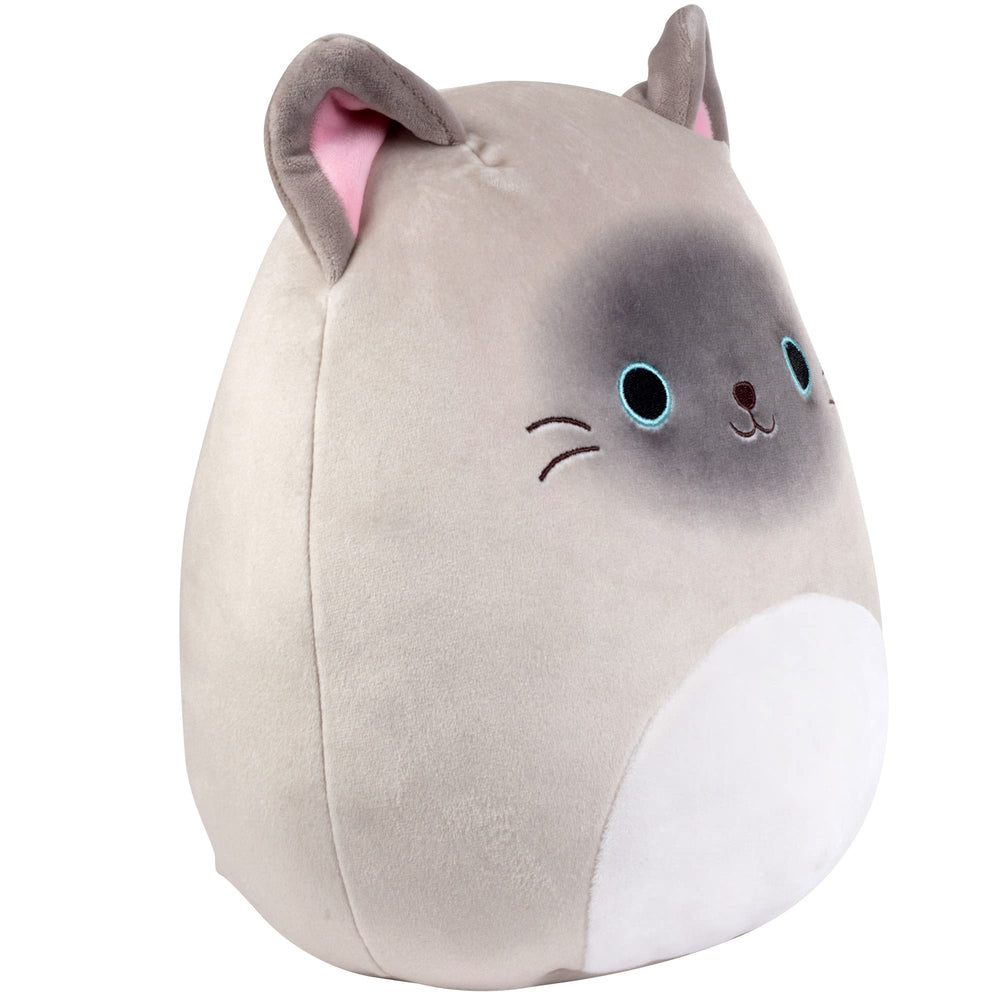 Felton the Siamese Cat Squishmallow in a sleepy pose ideal for bedtime comfort.