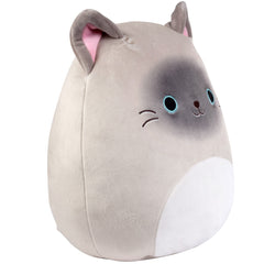 Felton the Siamese Cat Squishmallow in a sleepy pose ideal for bedtime comfort.