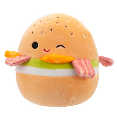 Squishmallows Geronimo breakfast bagel side view highlighting portability