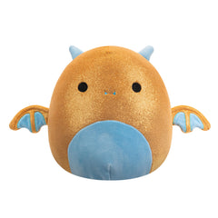Squishmallows Golden Dragon Adopt Me 8-Inch pose for cozy travel snuggles.