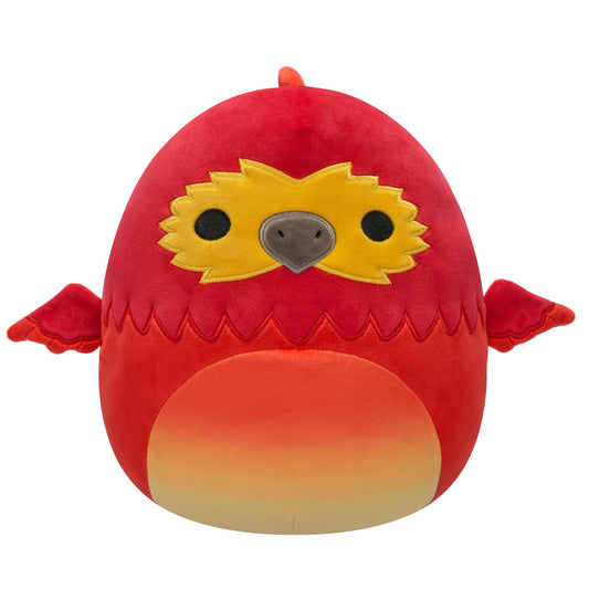 Squishmallows Harry Potter Fawkes 10-Inch plush, front view for cozy travel cuddles.