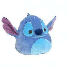 Squishmallows Stitch closeup, officially licensed plush ideal for display and collection.
