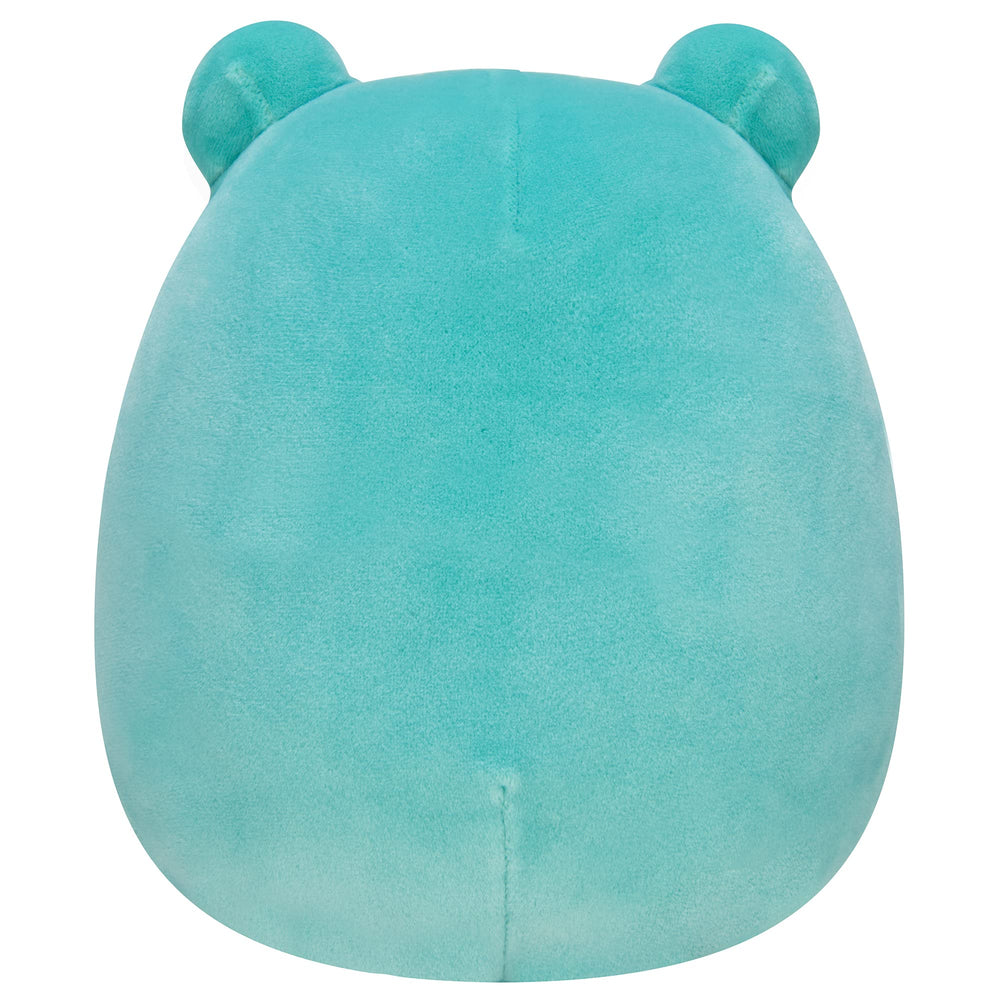 Squishmallows Ludwig plush in teal frog design ideal for travel companions