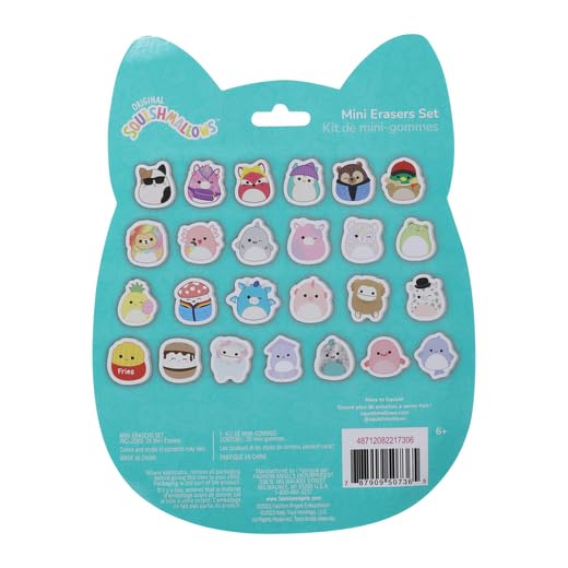 Squishmallows eraser characters in playful shapes for fun handwriting tasks.