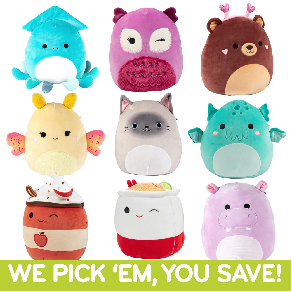 Squishmallows mystery pack two plush side view ideal for collection growth.