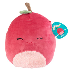 Squishmallows Original 10-Inch Cherry Plush with ultra-soft fabric for warm hugs.