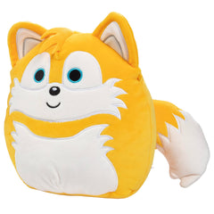 Squishmallows Original 8-Inch Tails displayed on a shelf for collection.
