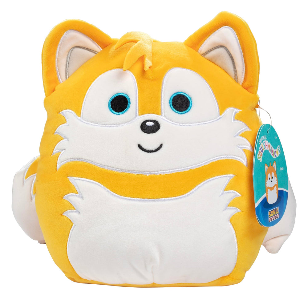 Squishmallows Original 8-Inch Tails plush; soft, cuddly hug for on-the-go comfort.