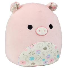Squishmallows Peter the Easter Pig side view highlighting soft plush texture and squeezable feel.