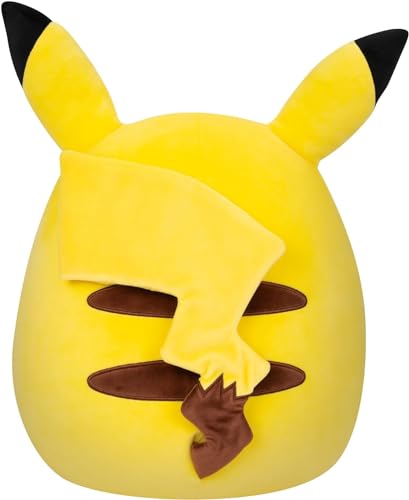 Squishmallows Pikachu in squishy pose perfect hug buddy for sleepovers.