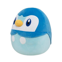 Squishmallows Piplup face close-up shows friendly expression and softness.