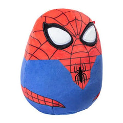 Squishmallows Spider-Man 7-inch face close-up highlights unique character detail for fans.