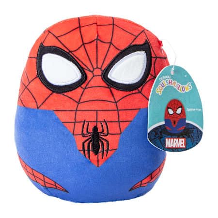 Squishmallows Spider-Man 7-inch gift-ready packaging ready for gifting.