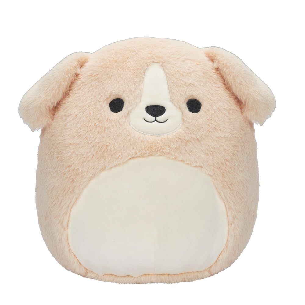 Squishmallows Stevon Golden Retriever plush, 12-inch, ultrasoft cuddle buddy for comfort.