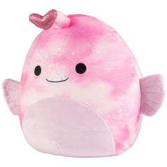 Soft, collectible design: Squishmallows Sy the Pink Angler Fish shows texture details and vibrant colors.