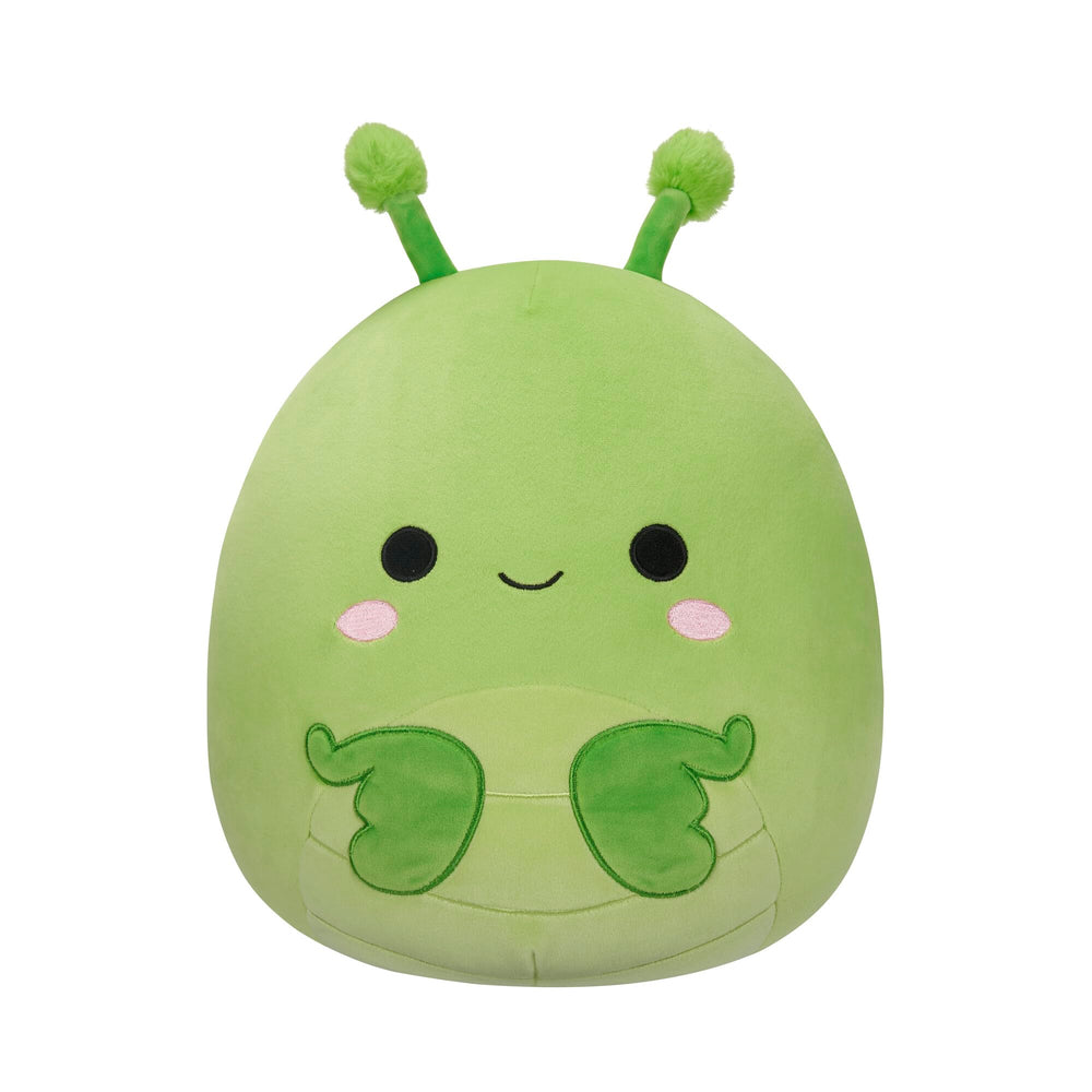 Squishmallows Trenton green praying mantis plush full view for cuddling.