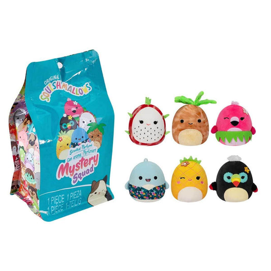 Squishmallows Tropical Mystery Squad 5-Inch plush hero, ready to be cuddled on the go.