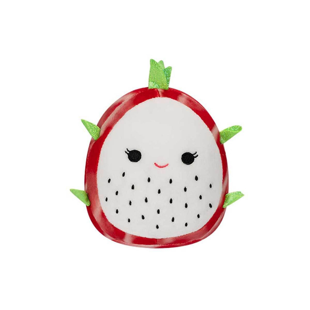Squishmallows Tropical Mystery Squad 5-Inch size slips easily into backpacks during trips.