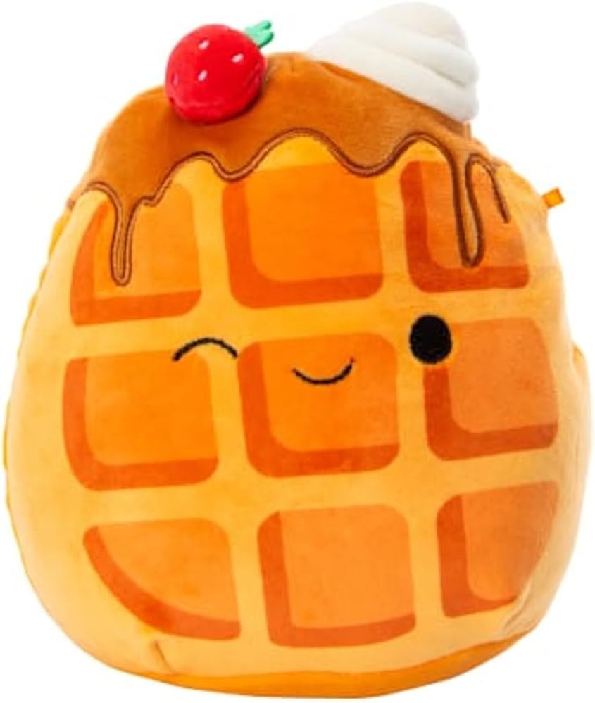 Squishmallows Weaver the Waffle orange plush offers cozy cuddles and imaginative play for kids