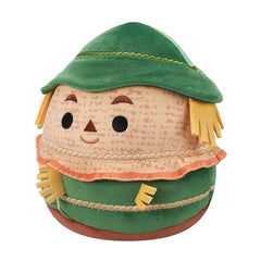 Squishmallows Wizard of Oz Scarecrow side profile highlights compact travel-friendly shape.